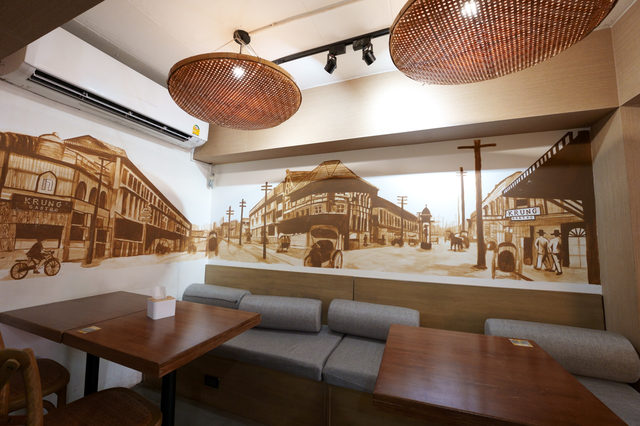 Seating in the cafe