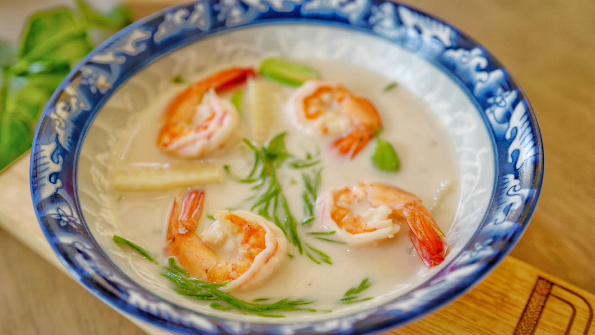 Coconut Milk Soup with Shrimp and Stink Bean